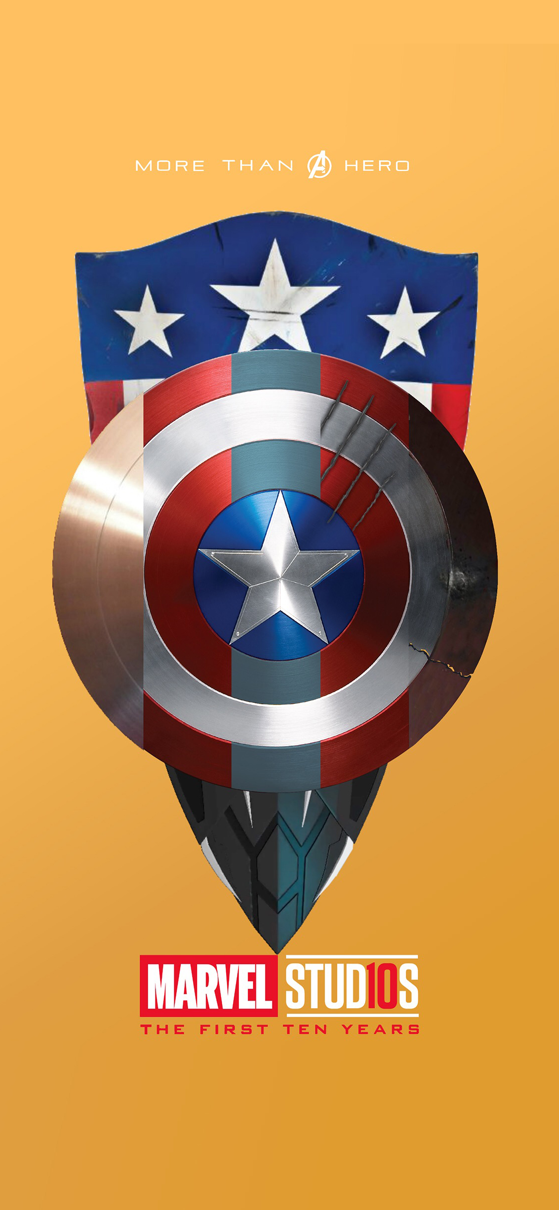 漫威英雄美国队长的盾牌系列创意手机壁纸下载