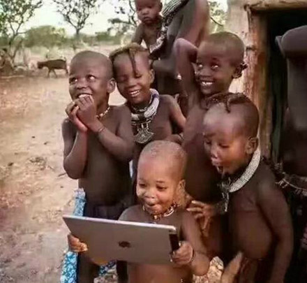 非洲的小朋友也有ipad用了