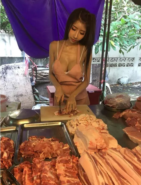 泰国这股风气是愈演愈烈了，果然是卖肉的