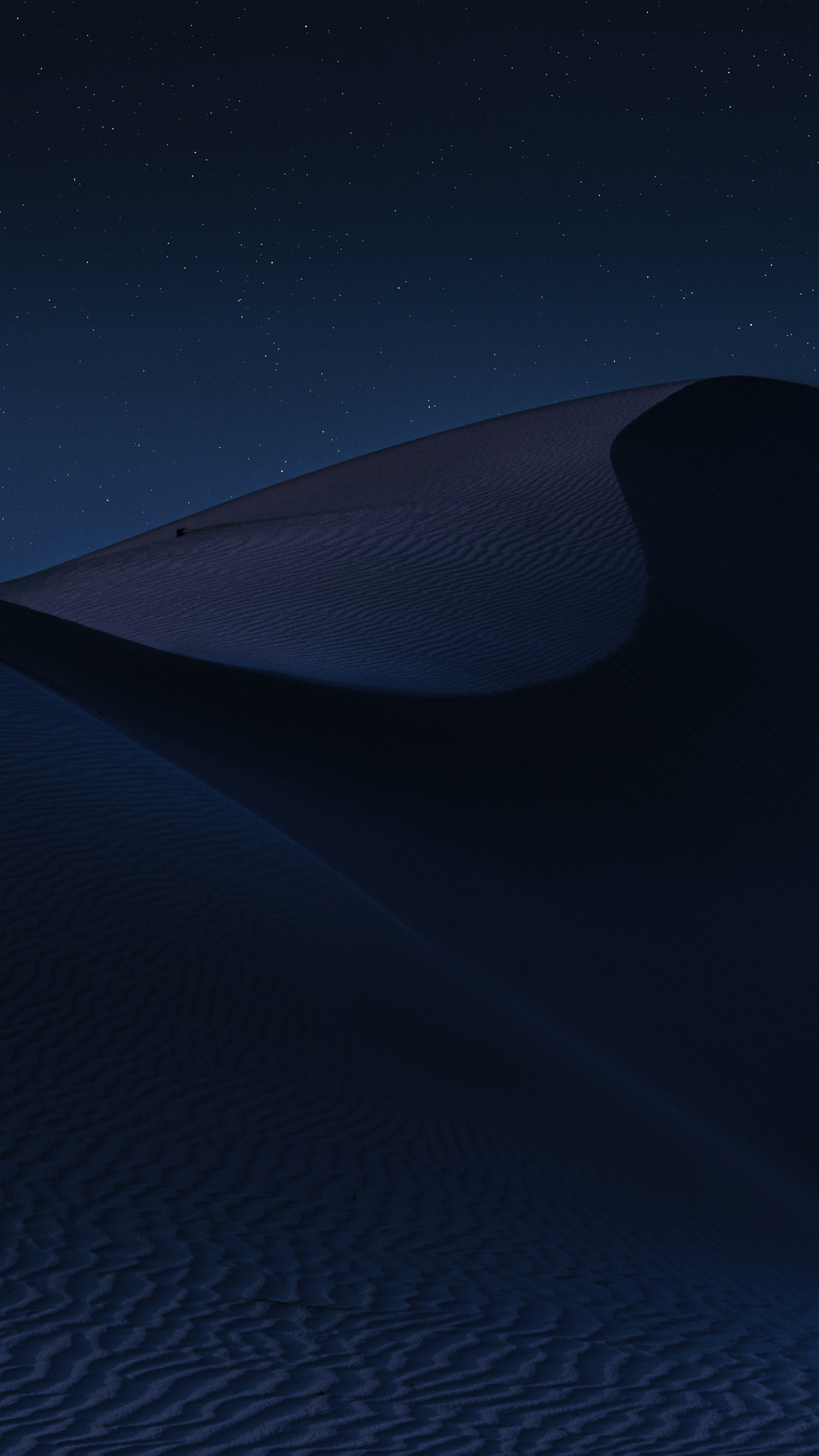 夜间的沙漠风景高清手机壁纸