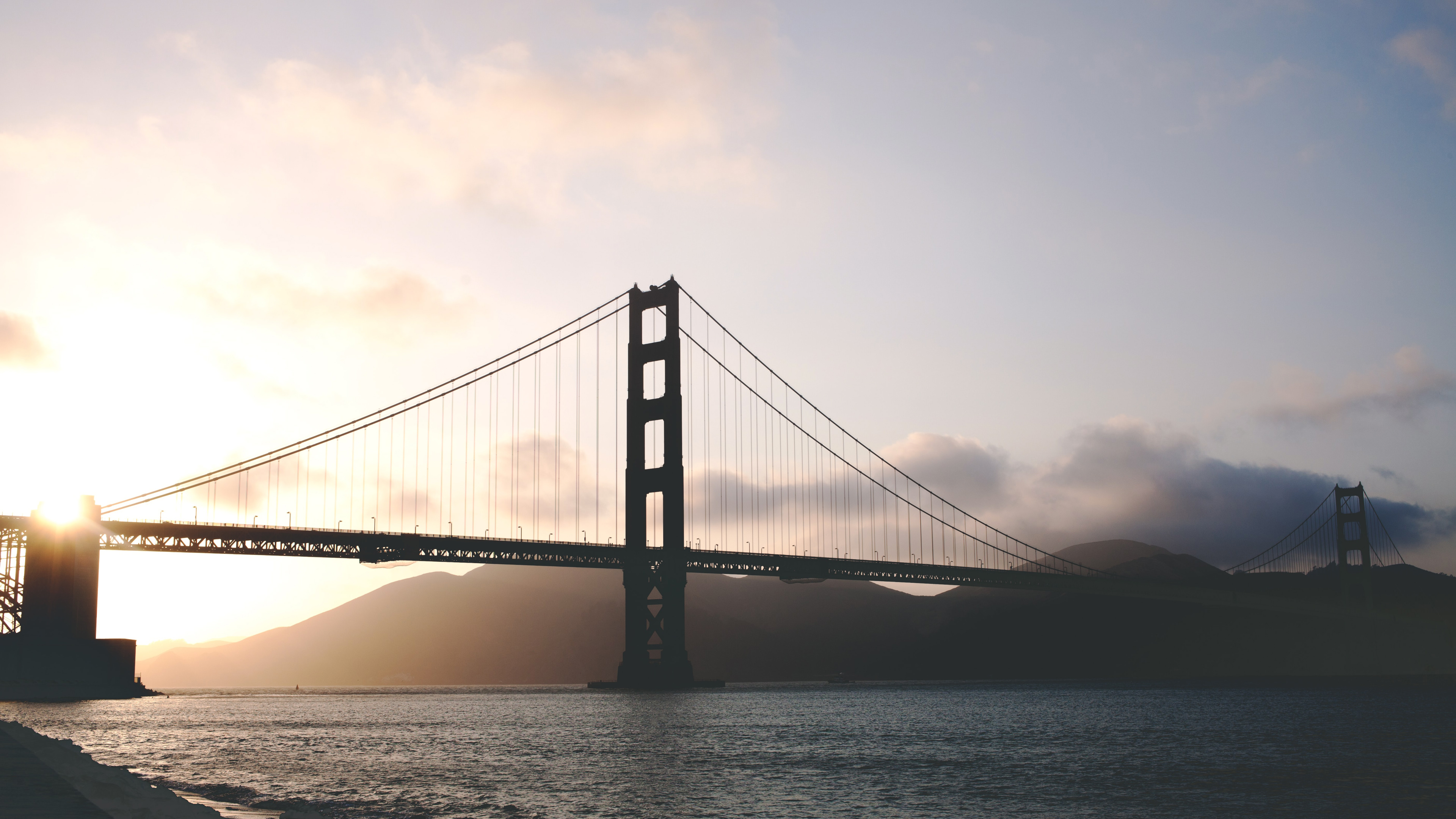 最受伤的美国吊桥金山大桥高清壁纸