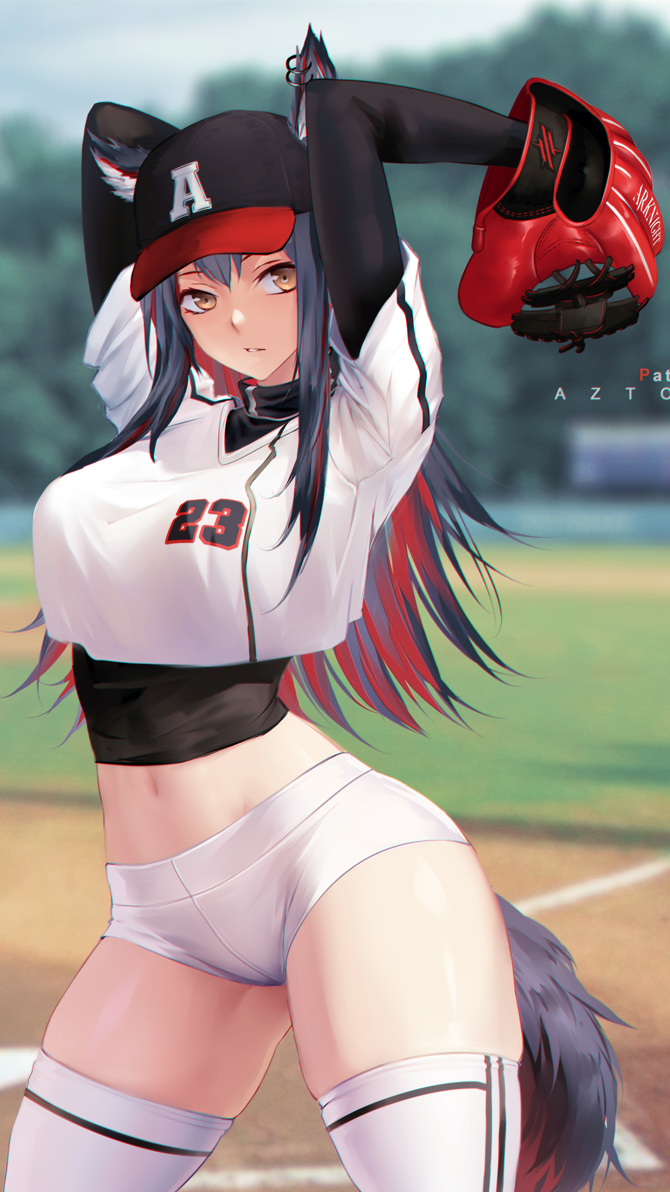性感无比的<span style='color:red;'>狐狸</span>动漫棒球女投手