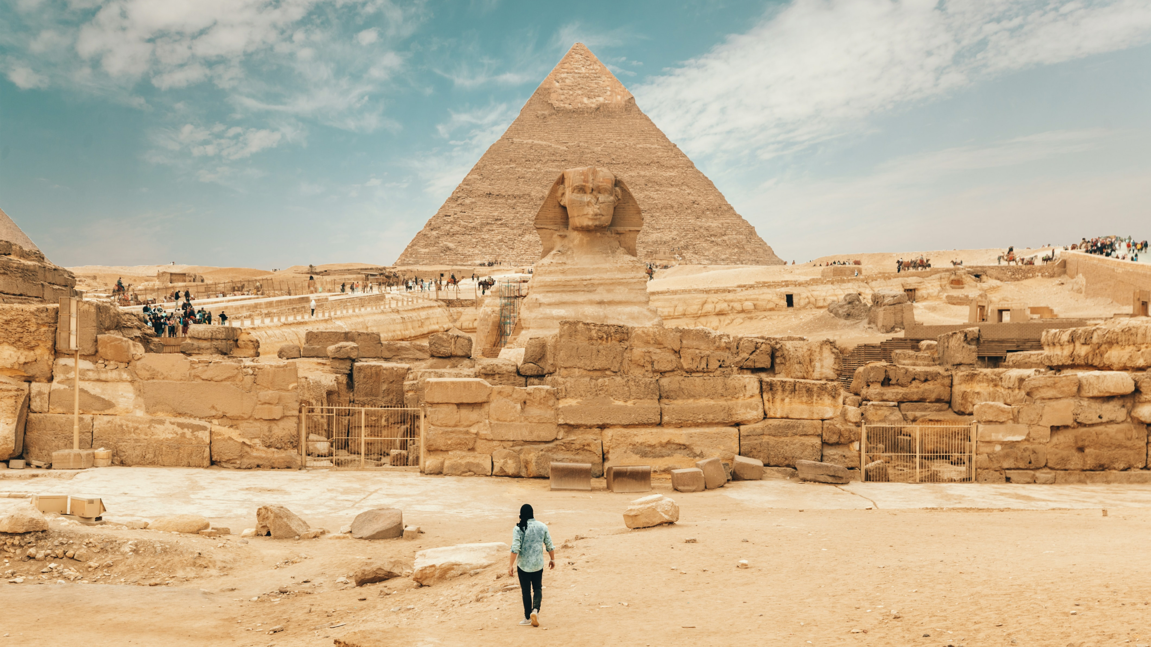 经典旅游景点埃及金字塔风景桌面壁纸