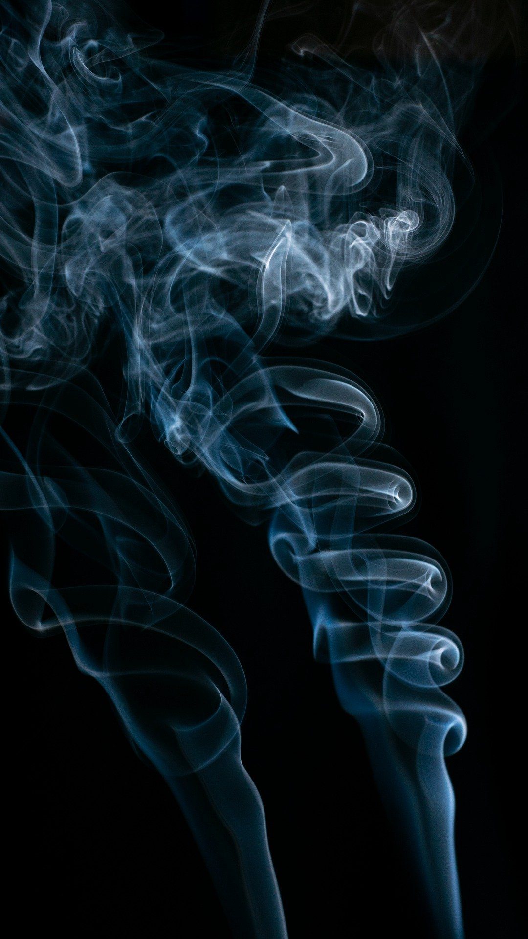 袅袅 烟雾艺术 黑色背景创意烟雾艺术摄影手机壁纸 烟