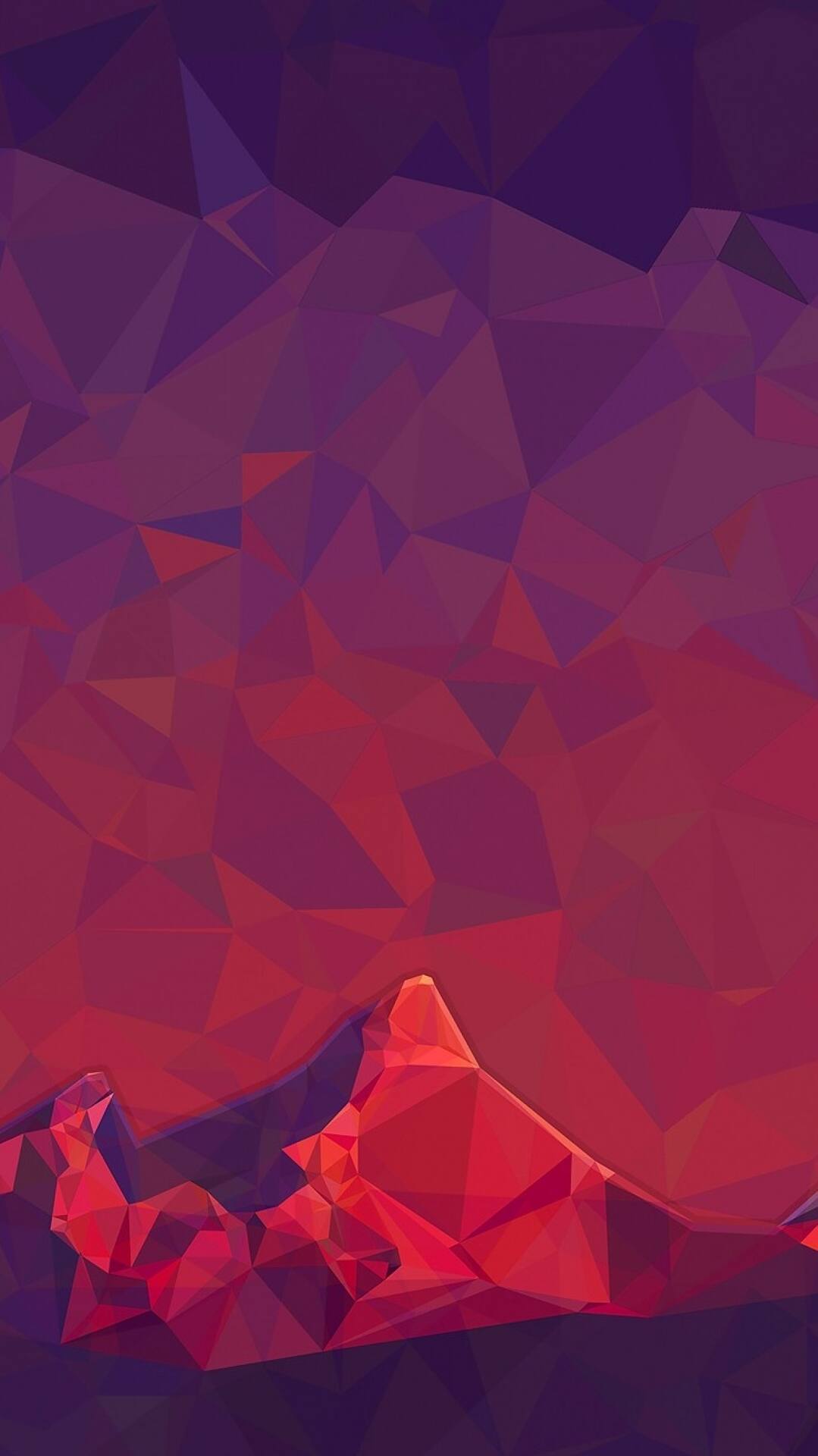 <span style='color:red;'>菱形</span>拼贴的大山风景创意手机壁纸