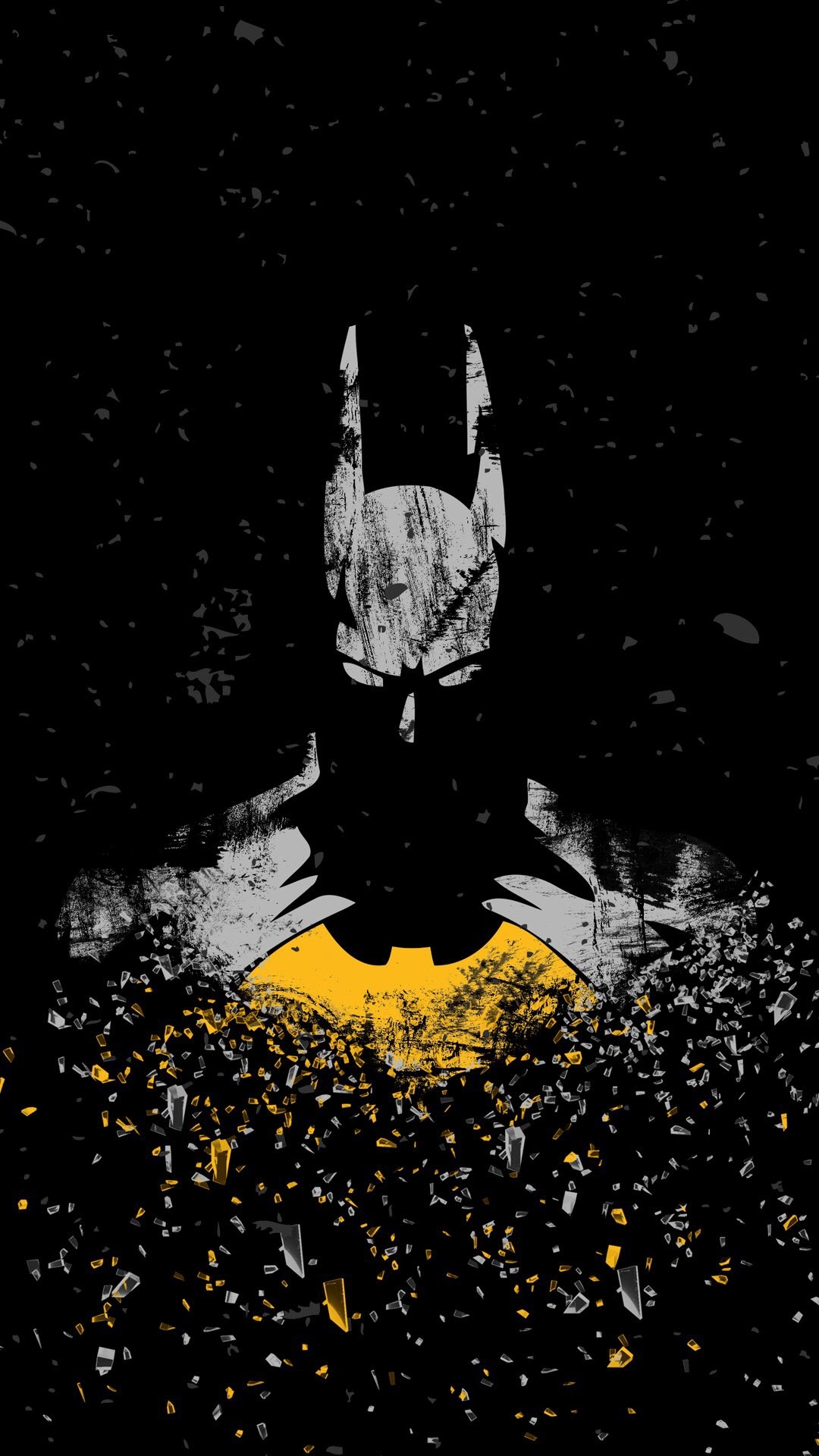 个性的蝙蝠侠2D插画手机壁纸