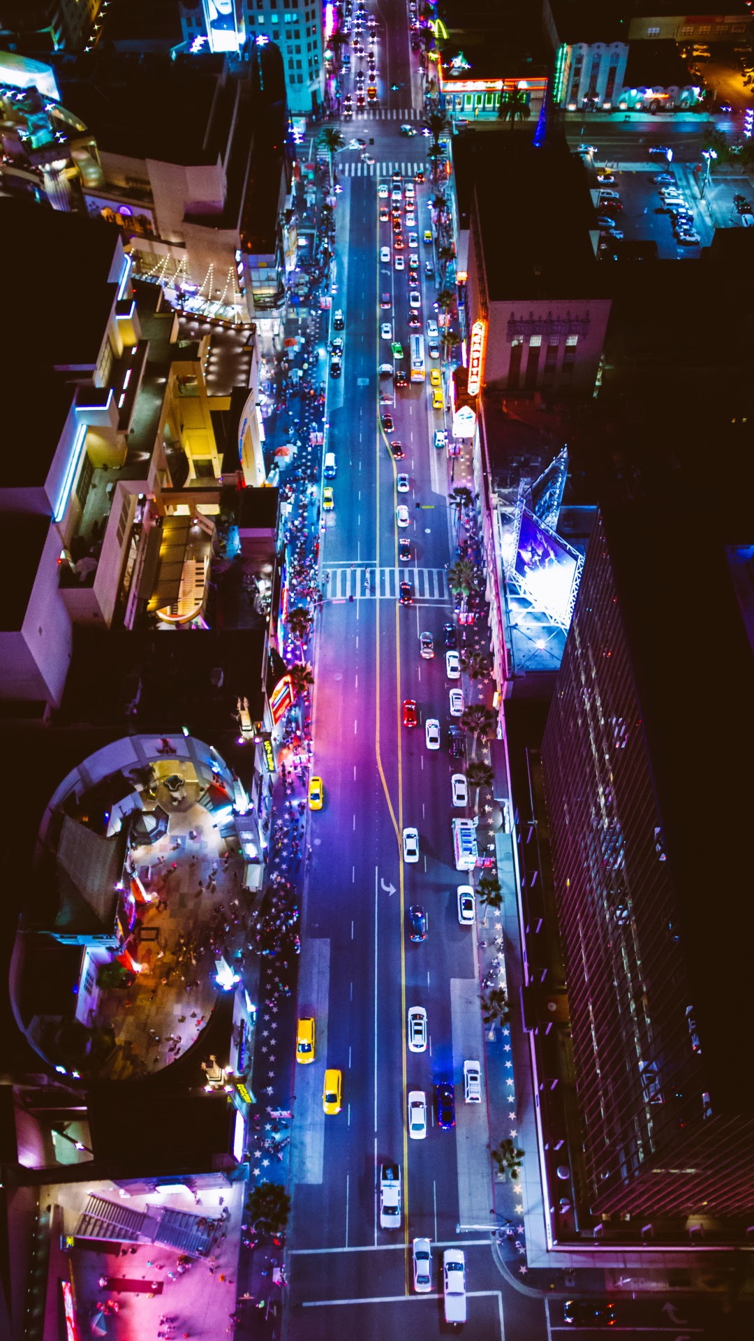 城市建筑夜景航拍高清手机壁纸