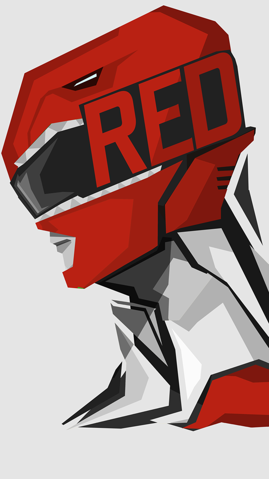 彩色菱形拼贴的戴<span style='color:red;'>头盔</span>的人像手机壁纸