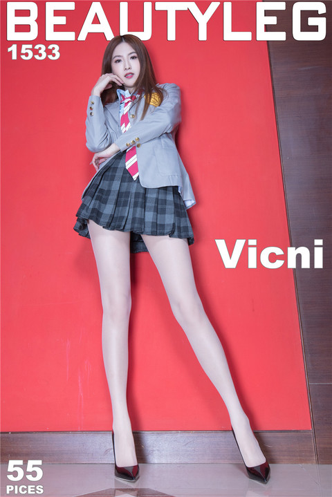 长腿制服高跟美女Vicni丝袜写真第1张图片