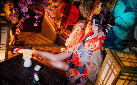 yui金鱼日系和服美腿写真第2张图片
