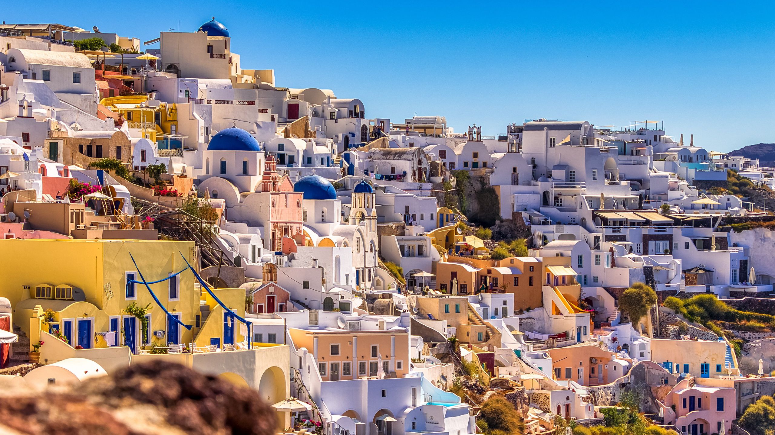 圣托里尼岛 海边 特色建筑 旅游风景壁纸图片 希腊