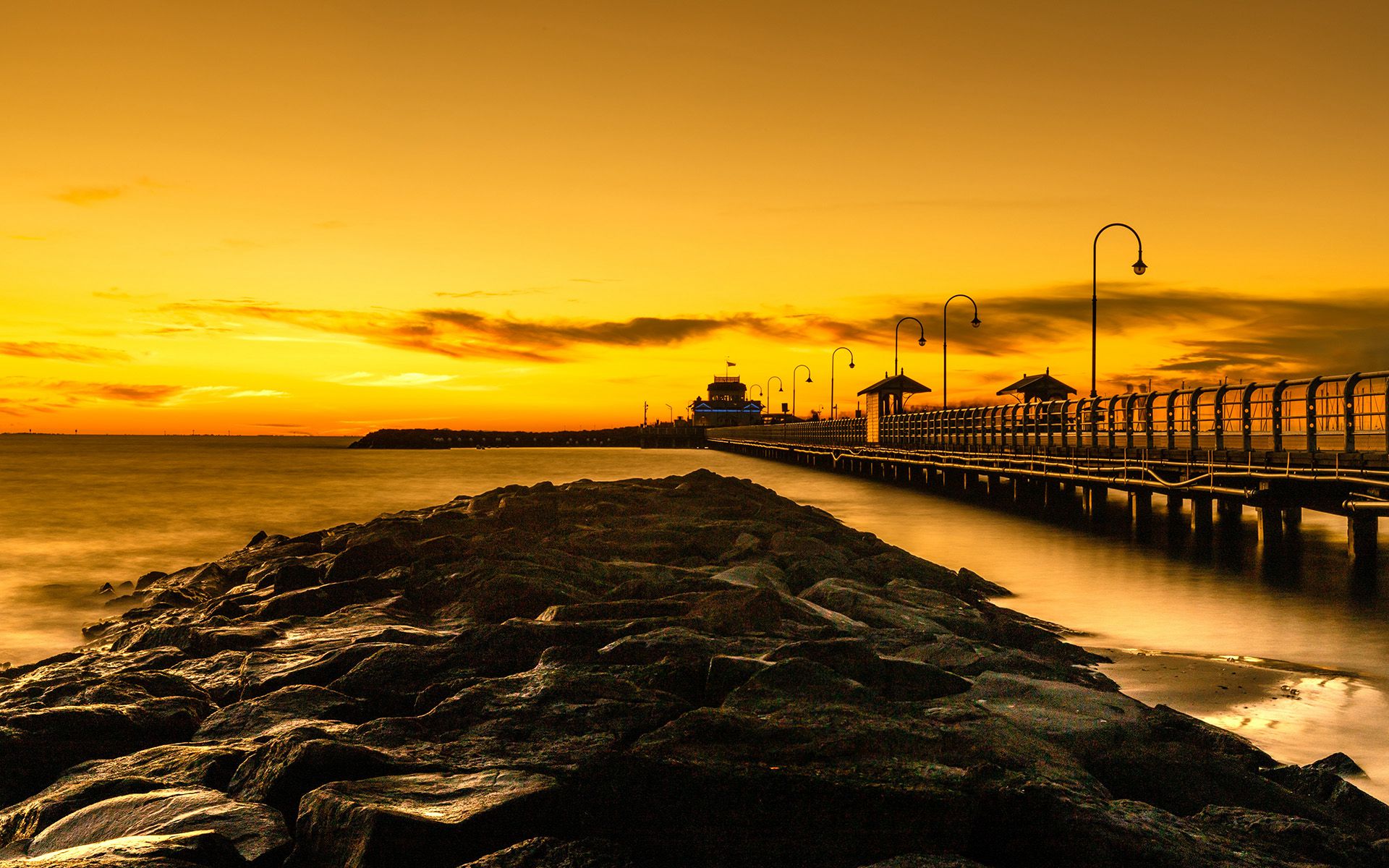 风景如画，说的就是这种吧！黄昏下的澳大利亚滩涂，海滩风景图片