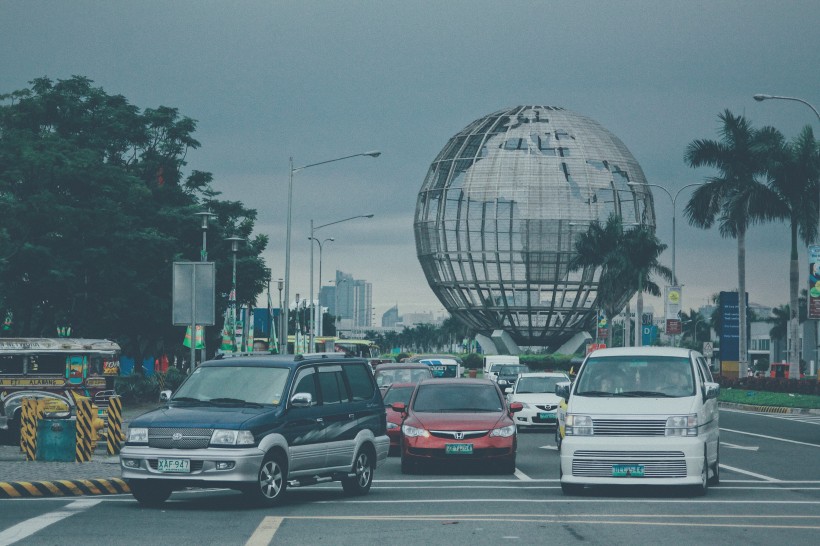 菲律宾首都城市马尼拉唯美街道，建筑，高楼大厦等风景图片