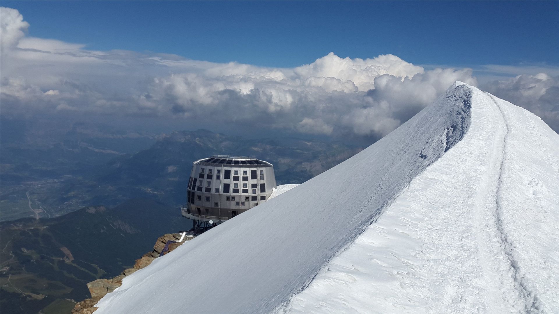 雪山风景，西欧的最高峰，勃朗峰唯美高清雪山景色风光图片