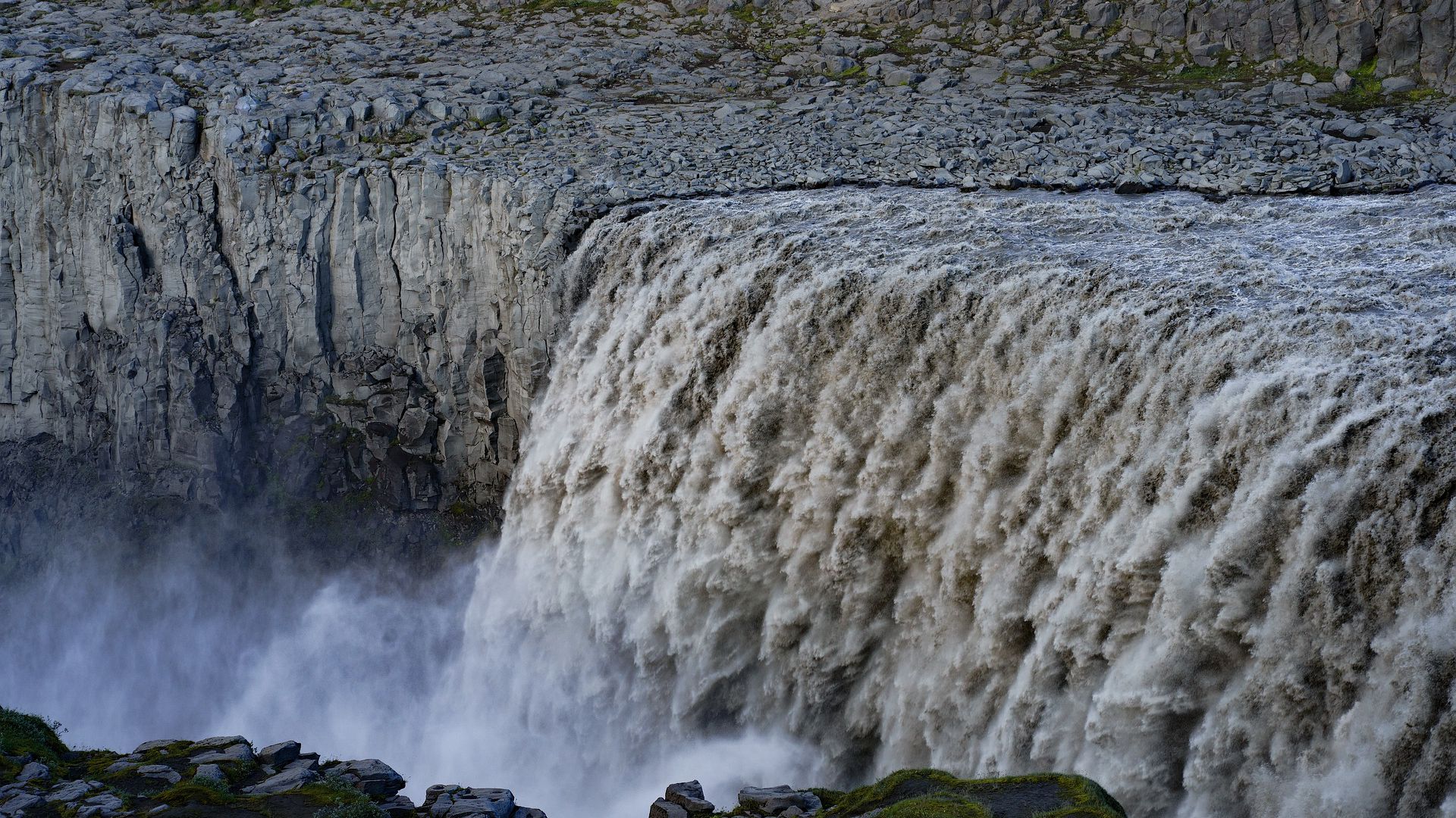 欧洲落差最大、流量最大的瀑布，壮观澎湃的黛提瀑布高清壁纸