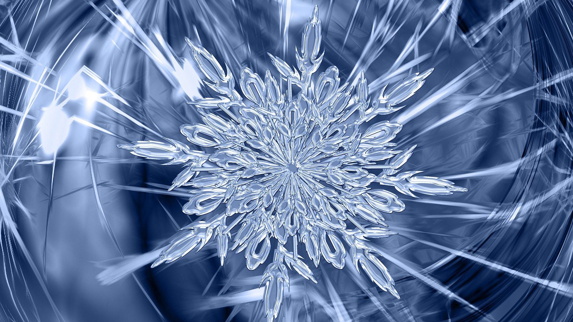 晶莹的雪花，冰晶唯美壁纸图片组图2