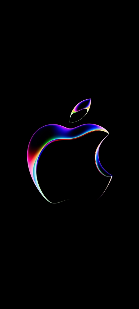 黑色背景 创意苹果logo 手机壁纸