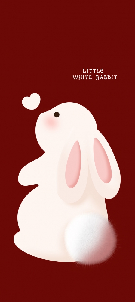 爱心 大白兔 可爱 手机 壁纸