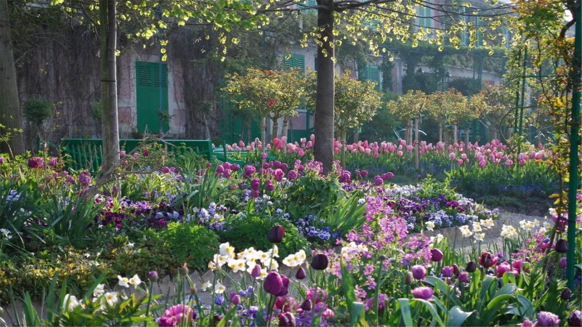 法国著名画家莫奈的故居，莫奈<span style='color:red;'>花园</span>唯美风光景色图片